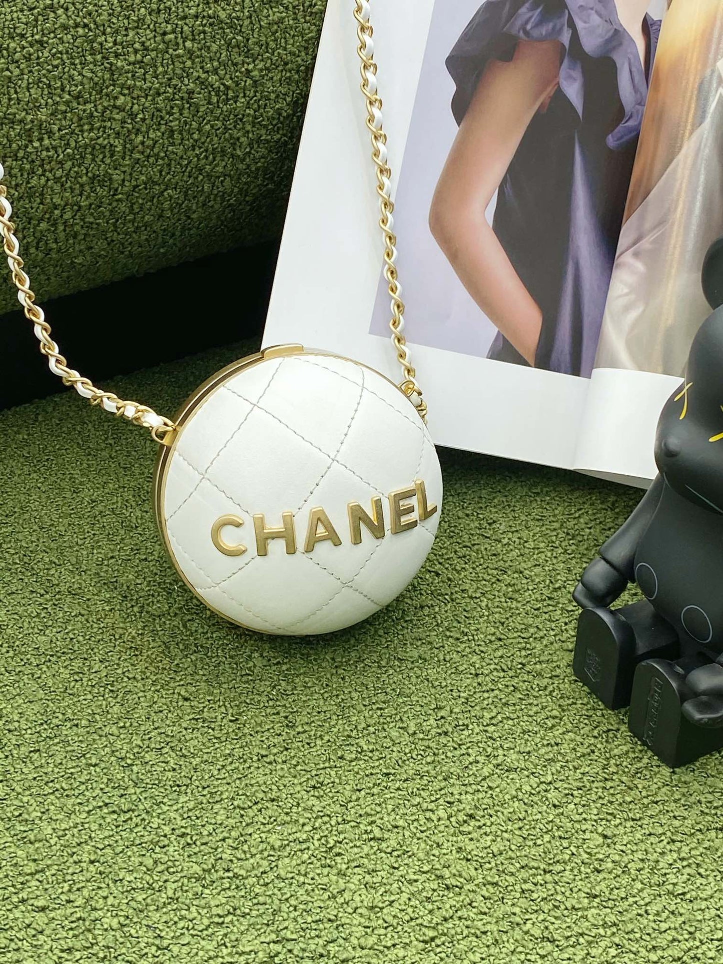 CHL Ball Bag White and Gold Chain Bag For Women 23.5cm/95in