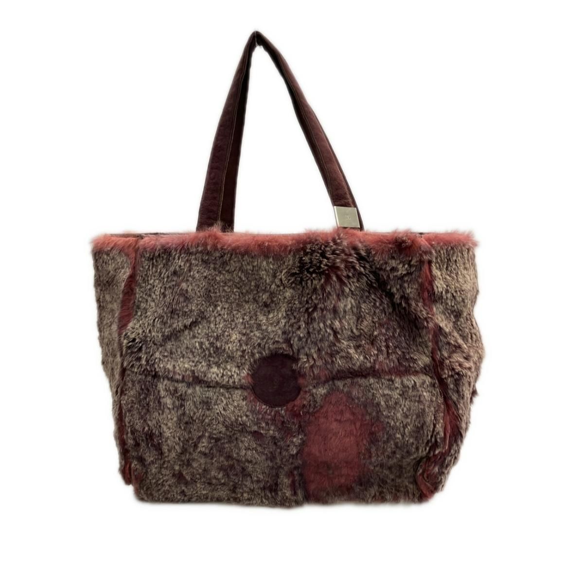Chanel Rabbit Fur CC Tote - Burgundy Totes, Handbags ITF5BEZUH9RM