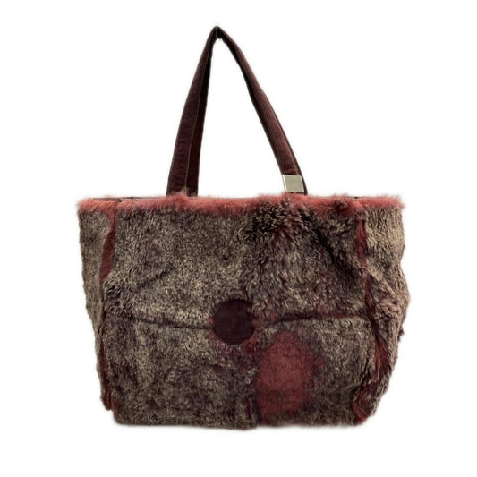 Chanel Rabbit Fur CC Tote - Burgundy Totes, Handbags ITF5BEZUH9RM