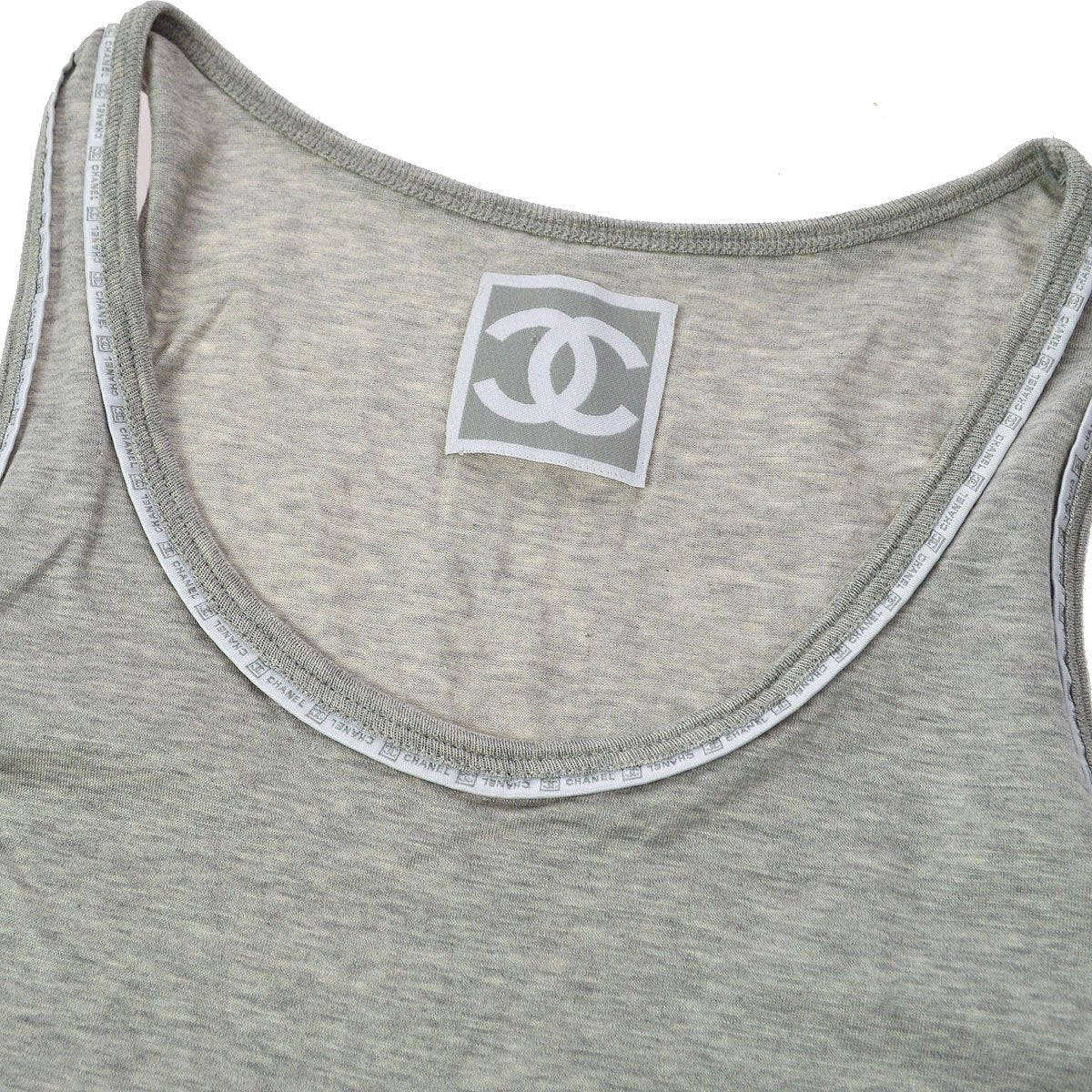CHANEL 2004 Sport line mesh panel tank top #36
