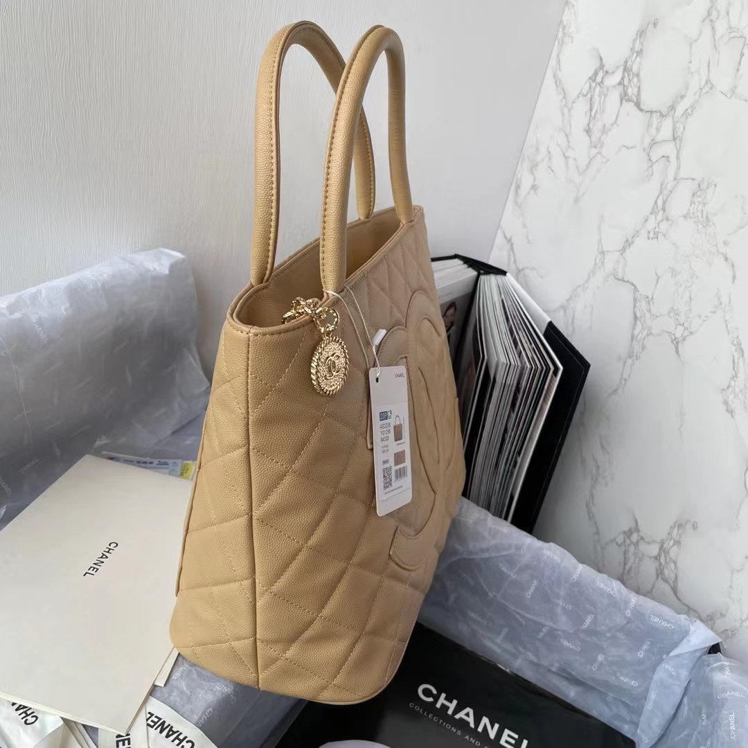 CHLMedallion Tote Shoulder Beige Bag For Women 29cm/11in