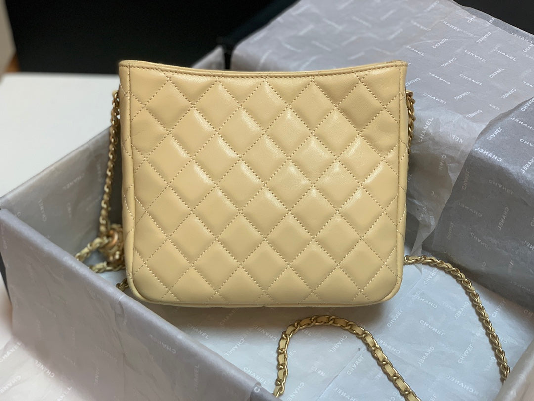CHLHobo Handbag Beige Bag For Women 16cm/6in