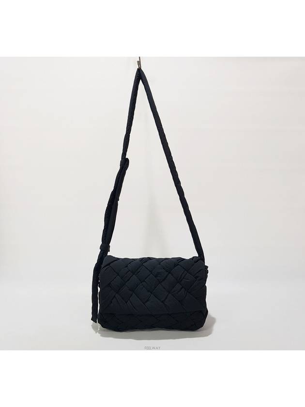 Luxury Bottega Veneta Bottega Vanetta Black Small Rumple Messenger Bag