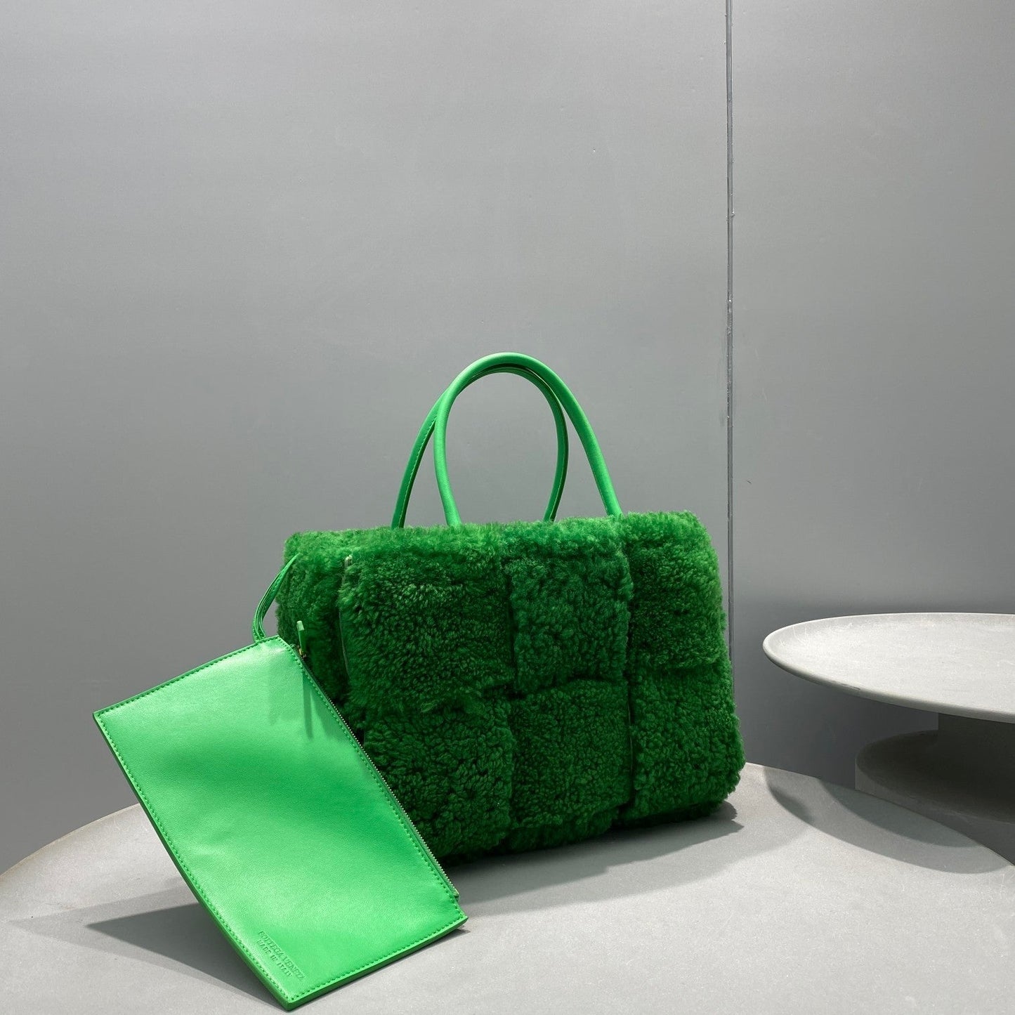 Top Quality Small Arco Tote Bag Green, For Women, Bags 11.8in/30cm 652867V13F13724