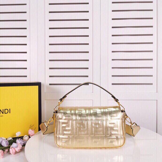 Top QualityTop Quality Baguette Chain Midi Medium Gold Bag For Woman 26cm/10in