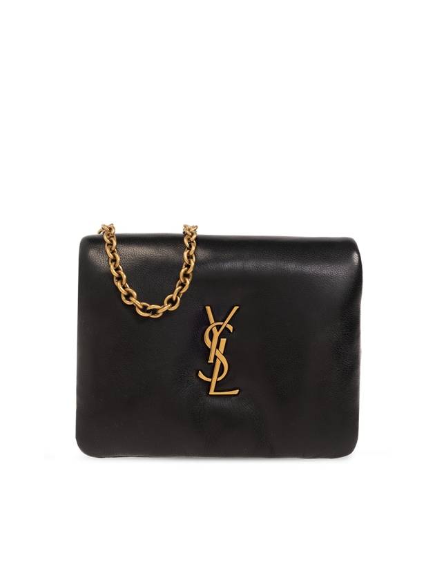 Luxury Saint Laurent Trending 2025 Calypso Chain Card Wallet Black