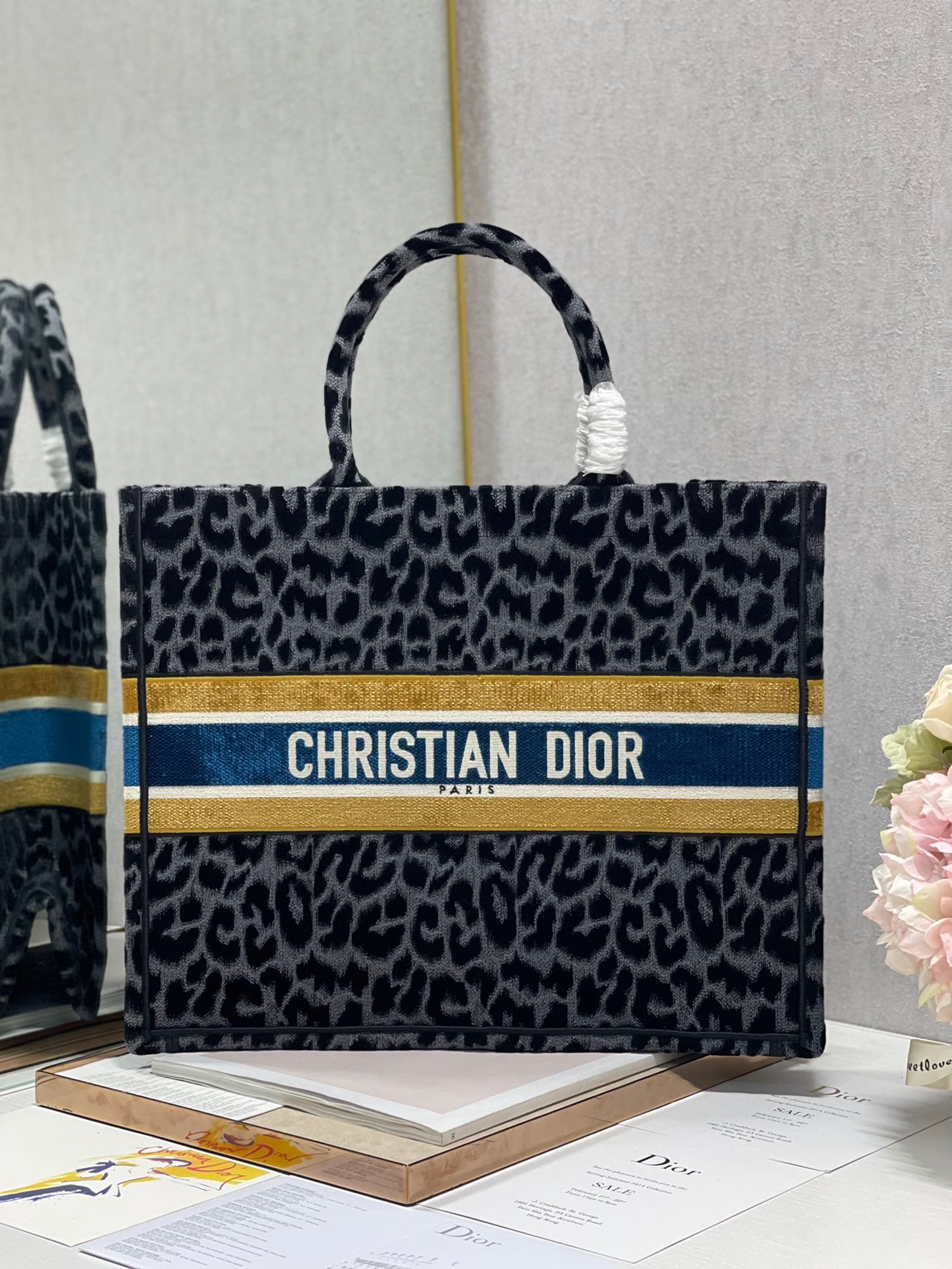 Top Quality Large Book Tote Blue Multicolor, For Women, Womens Handbags 16.5in/42cm CD
