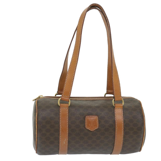 Luxury CELINE Macadam Canvas Shoulder Bag PVC Leather Brown  ep2173