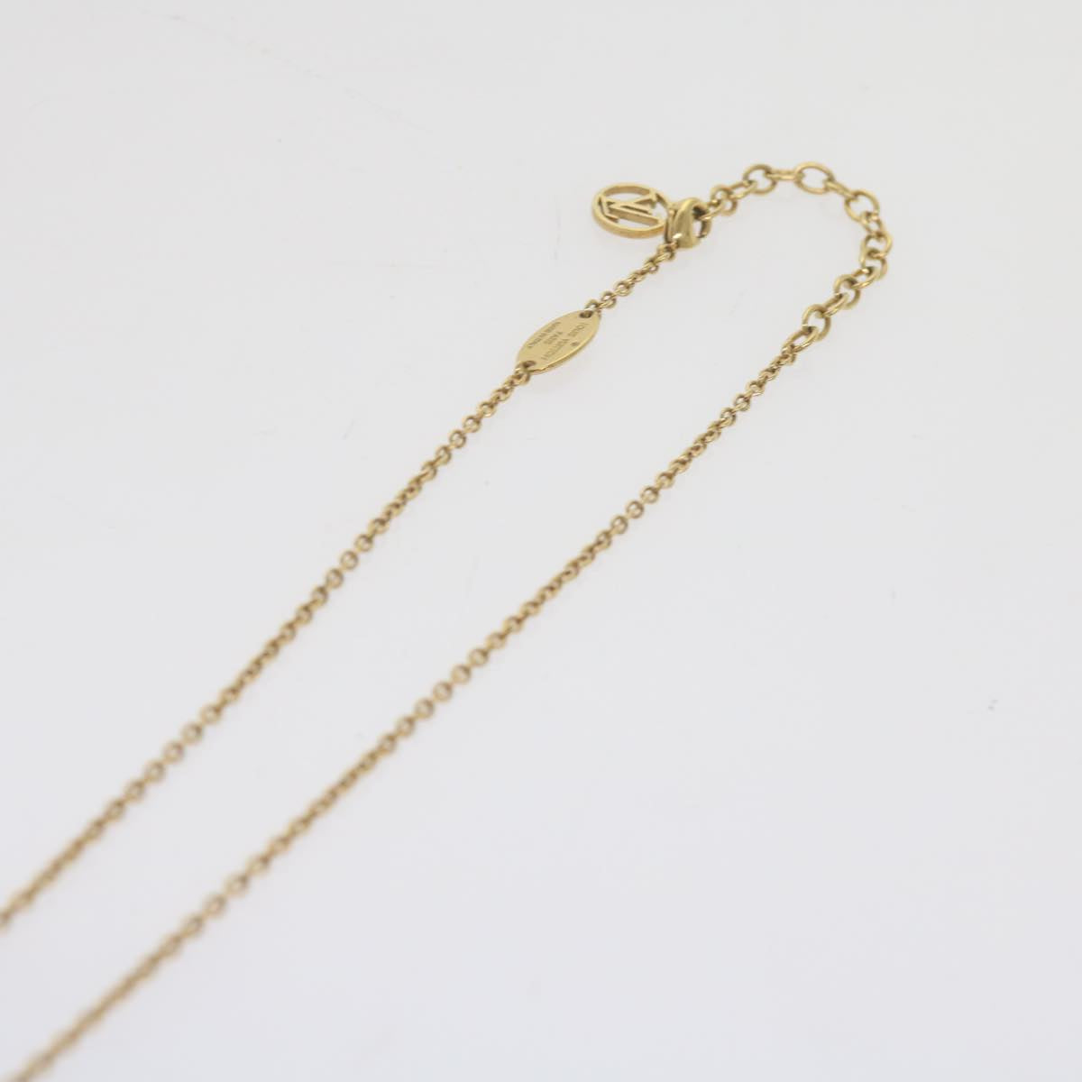 LOUIS VUITTON Koriemai Blooming Strass Necklace Gold Tone M00592 LV Auth ep2501