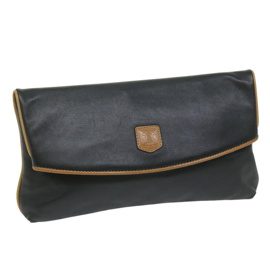 Luxury CELINE Clutch Bag Leather Black  ep2747