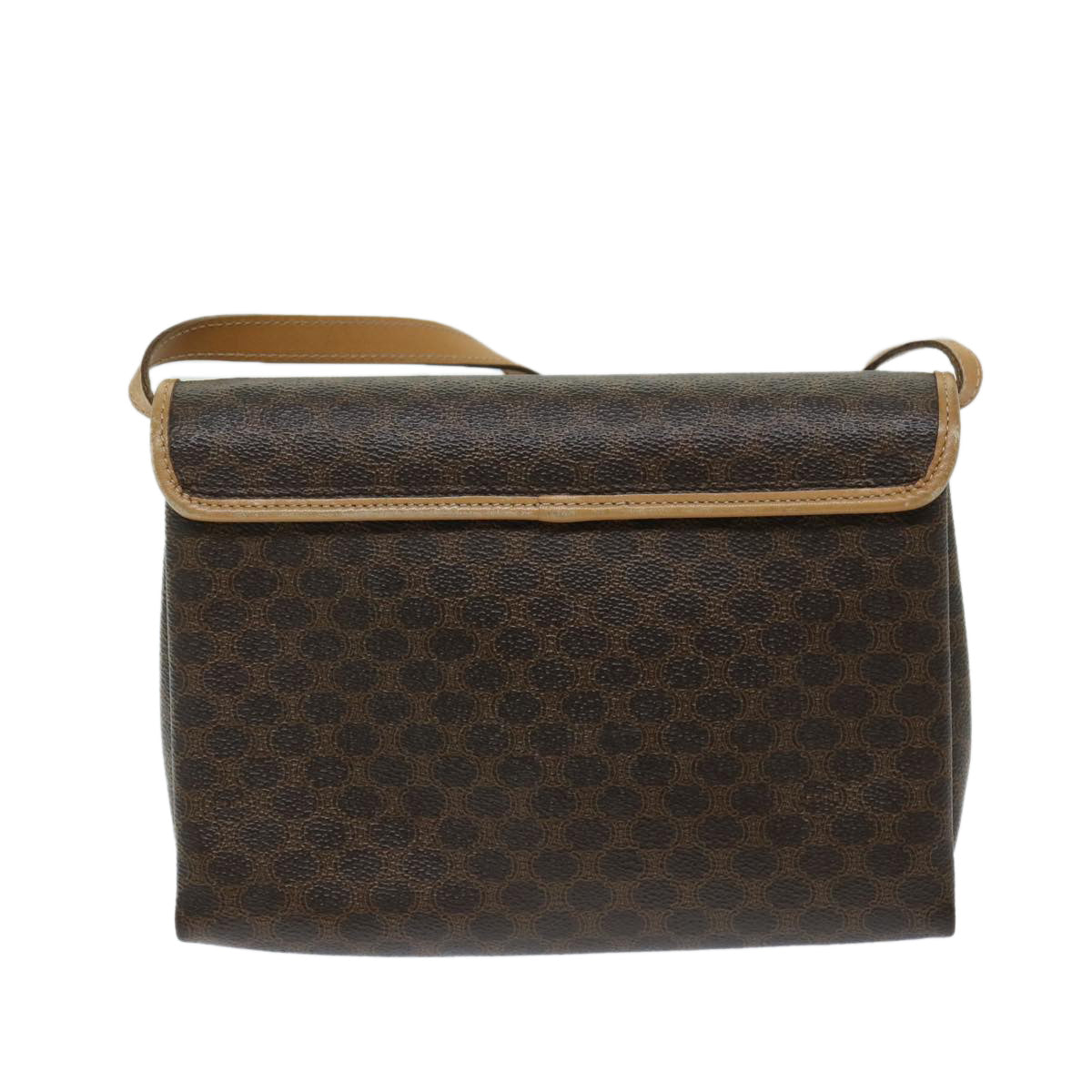 Luxury CELINE Macadam Canvas Shoulder Bag PVC Brown  ep3786
