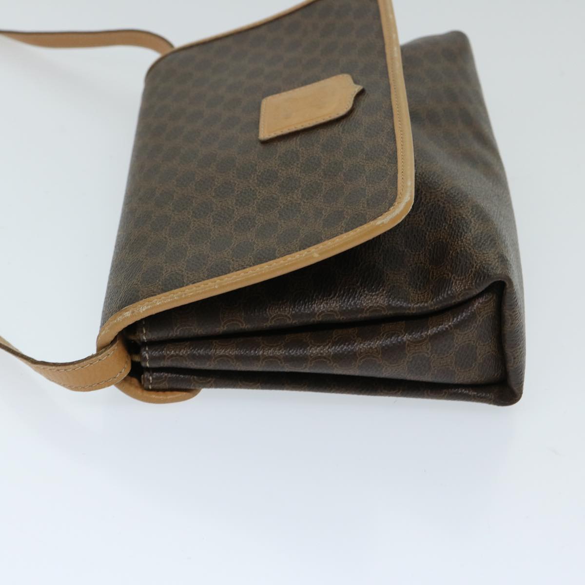 Luxury CELINE Macadam Canvas Shoulder Bag PVC Brown  ep3786