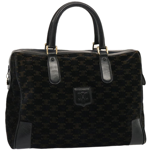 Luxury CELINE Macadam Canvas Boston Bag Black  ep4156