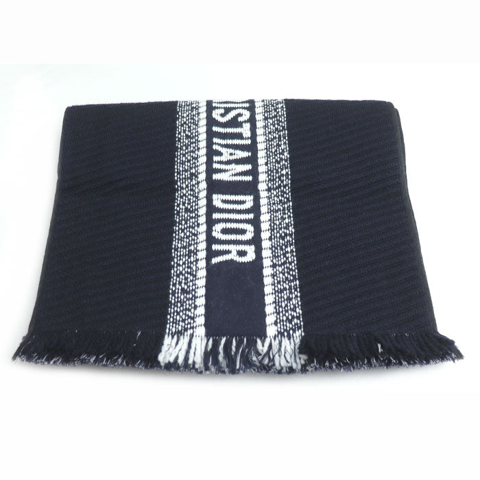 Dior Logo Oblique Wool Silk Scarf