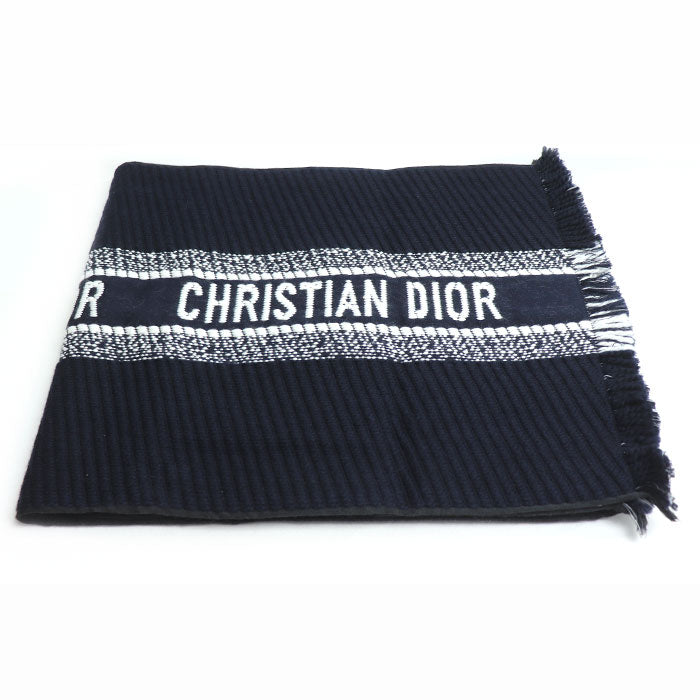 Dior Logo Oblique Wool Silk Scarf