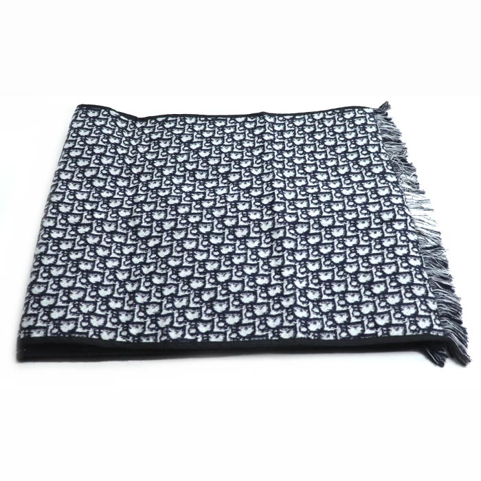 Dior Logo Oblique Wool Silk Scarf