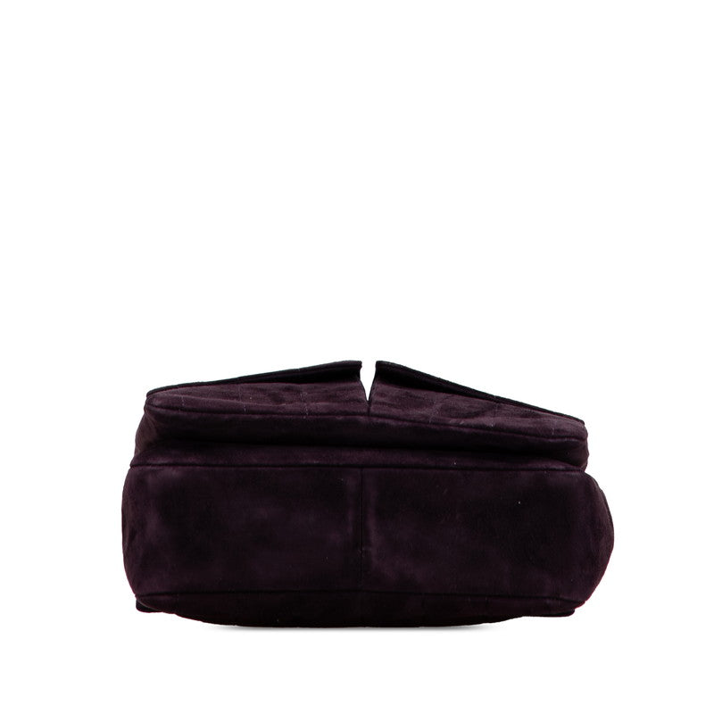 Chanel Choco Bar Suede Shoulder Bag