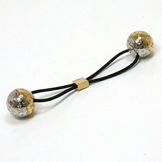 LOUIS VUITTON hair accessory M80266 metal Gold/Silver Black CHOUCHOU NANOGRAM PLANETE