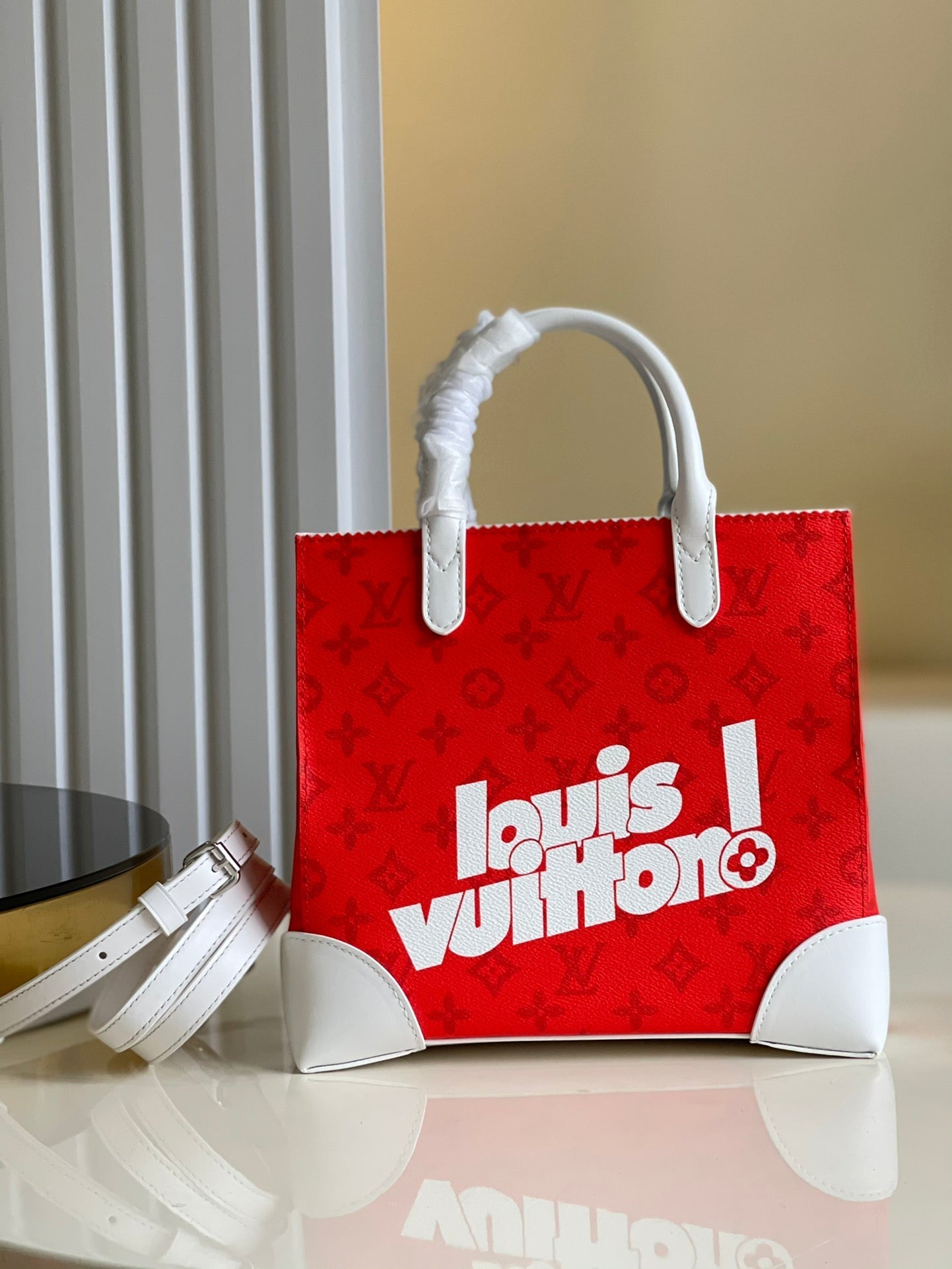 Top Quality Litter Bag  Monogram Canvas Red By Virgil Abloh For Men, Mens Bags, Shoulder And Crossbody Bags 9.4in/24cm Top Quality