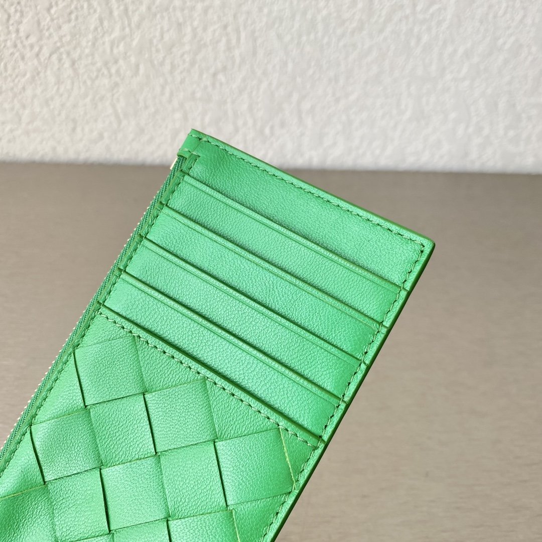 Top Quality Zipped Card Case Green, For Women, Women’s Bags 5.5in/14cm 666939VCPP33722