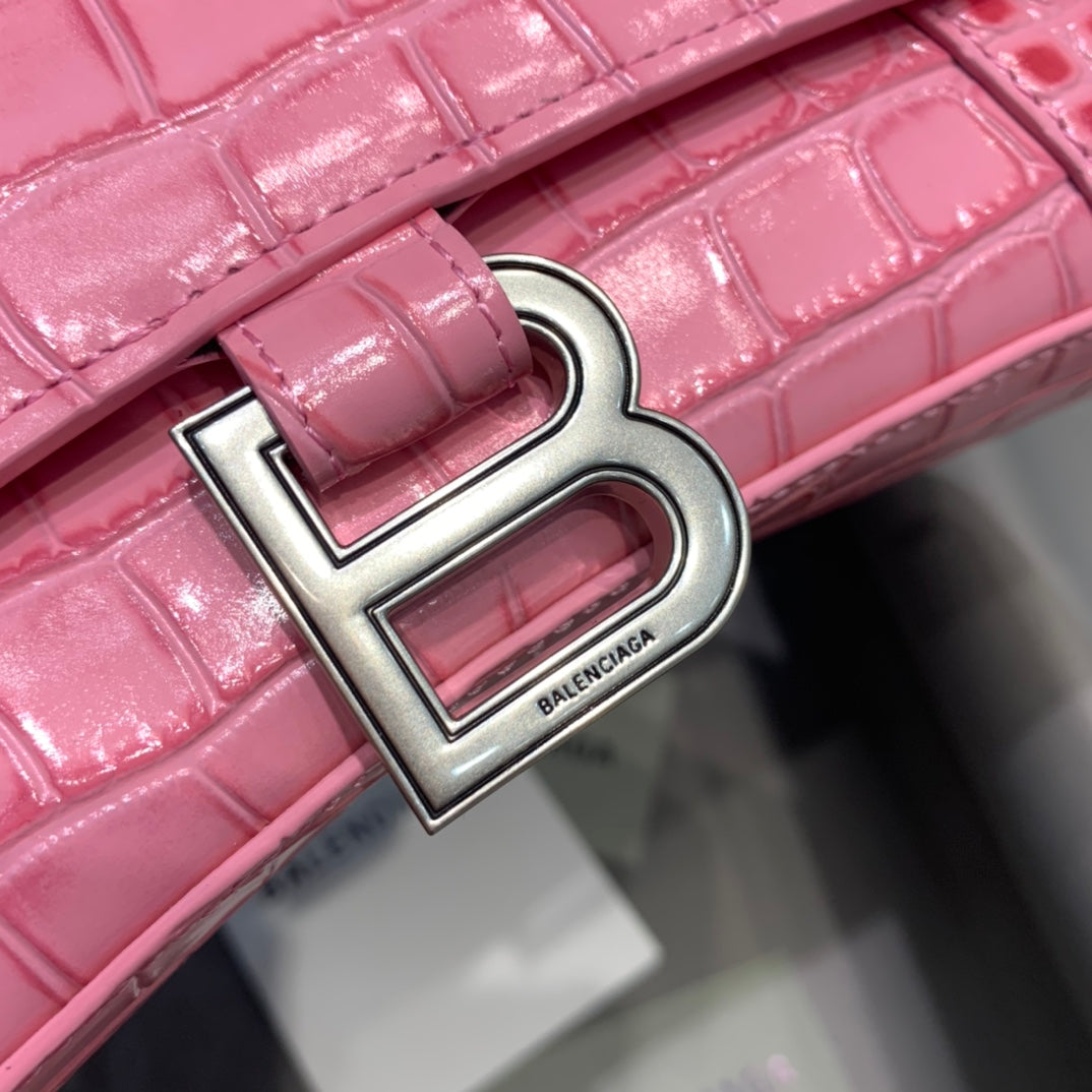 Top Quality Hourglass Small Handbag In Dark Pink, For Women,  Bags 9in/23cm