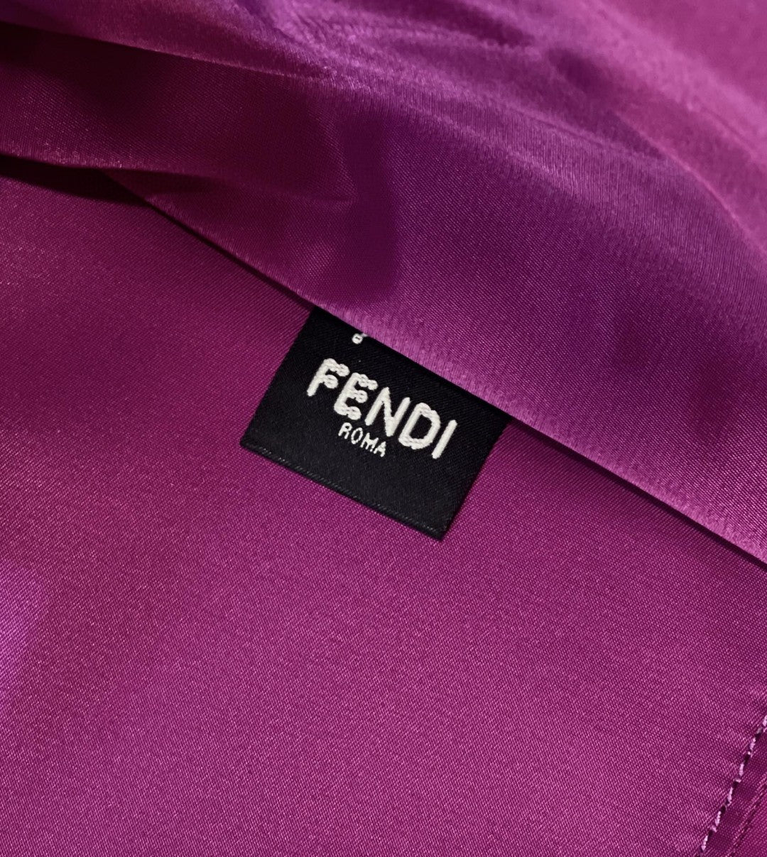 Top QualityTop Quality Sunshine Medium Purple FF fabric shopper Bag For Woman 31cm/12in 8BH386AHWCF037T