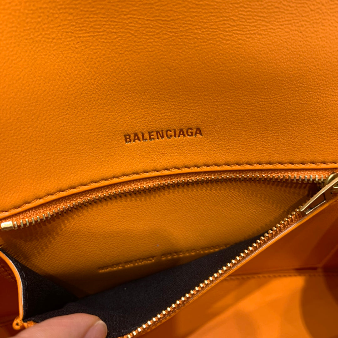 Top Quality Hourglass Small Handbag In Orange, For Women,  Bags 9in/23cm