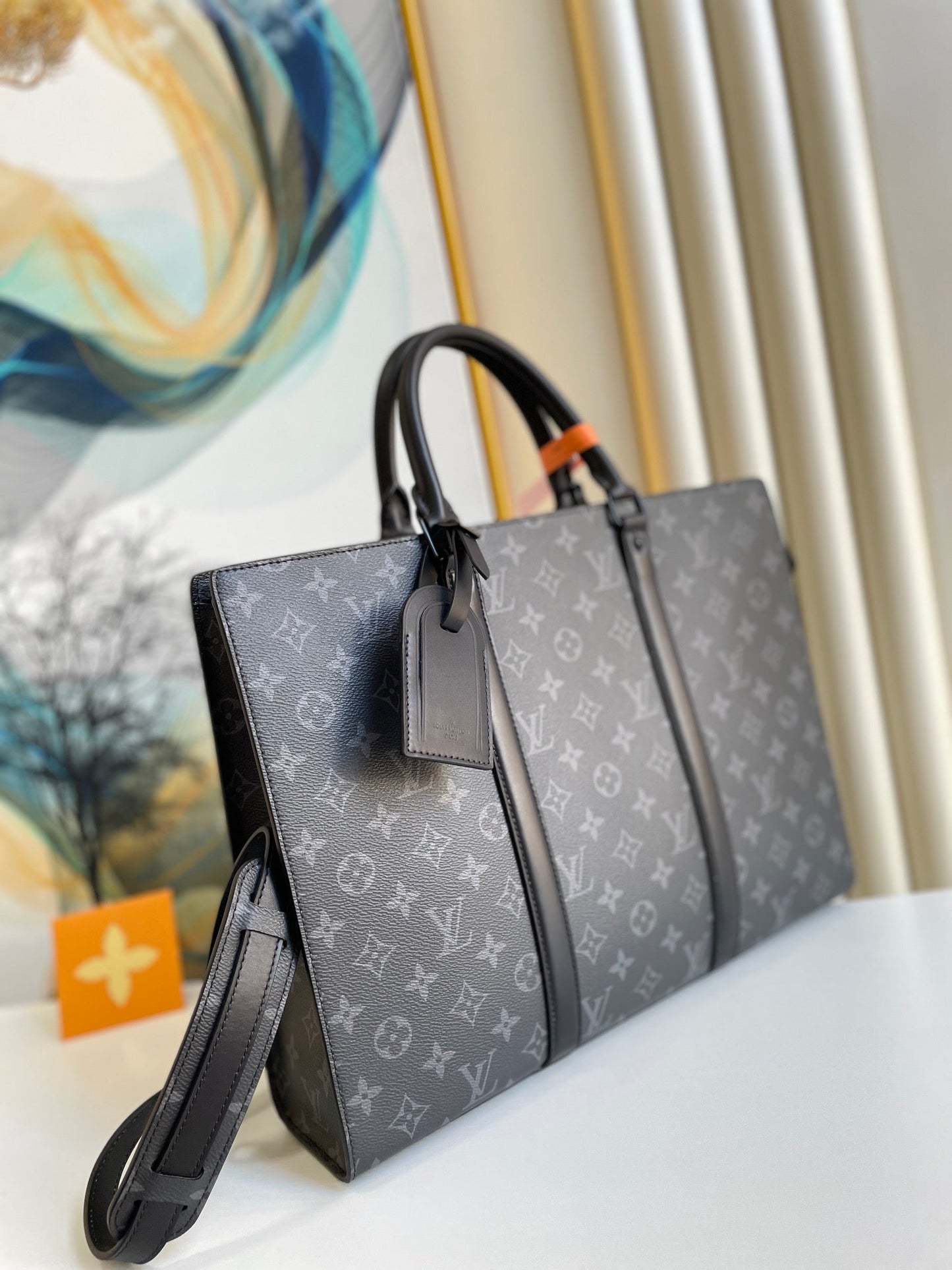 Top Quality Sac Plat Horizontal Zippe Monogram Eclipse For Men, Bags, Shoulder And Crossbody Bags 15.4in/39cm Top Quality M45265