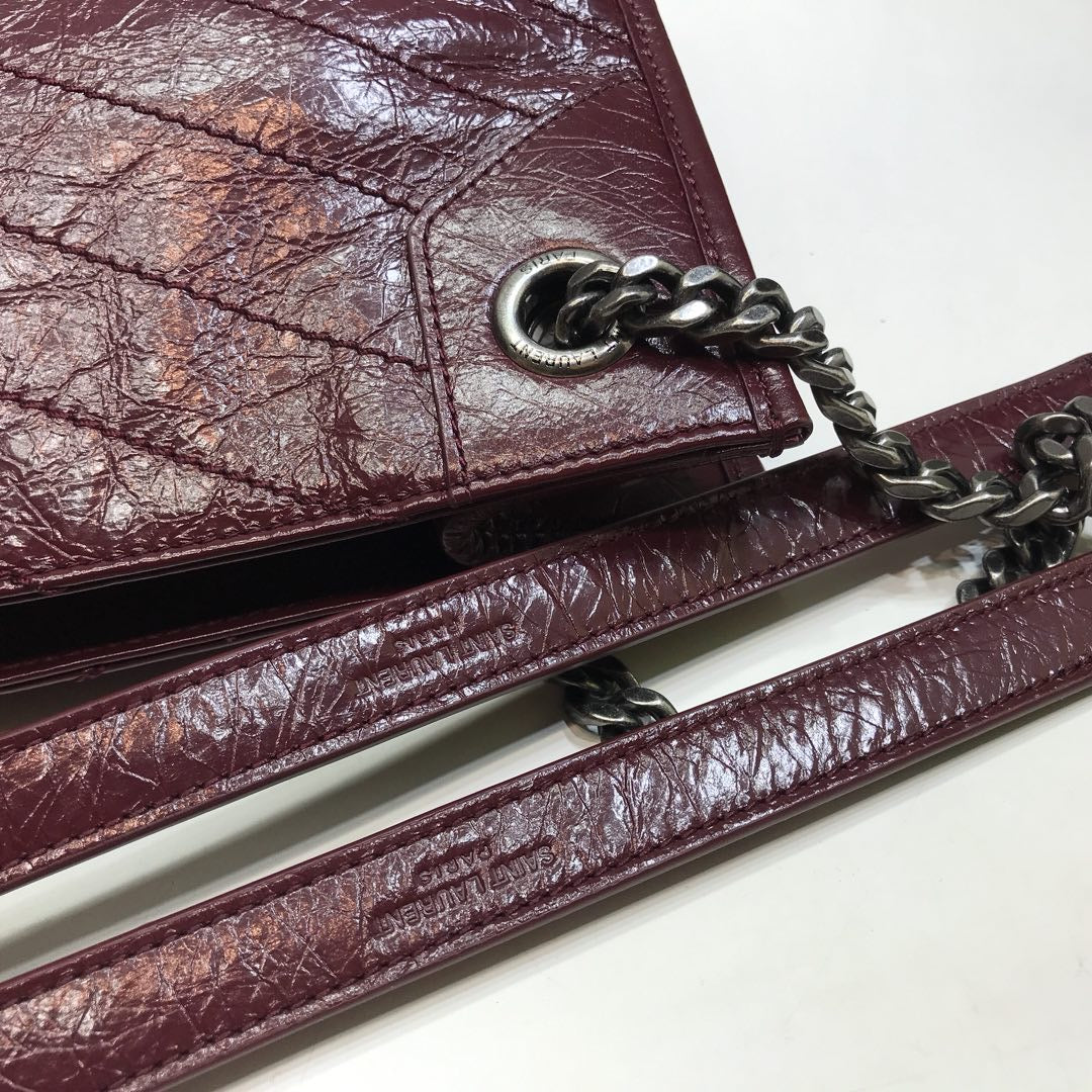 YSSL Niki Medium Shopping Bag Burgundy For Women 12in/32cm YSL 