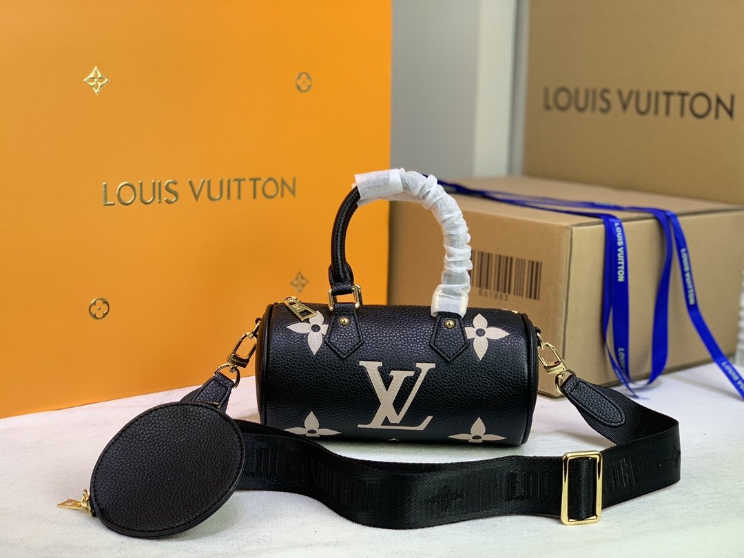 Top Quality Papillon BB Monogram Empreinte Black/Beige For Women,  Shoulder And Crossbody Bags 7.9in/20cm Top Quality M45980