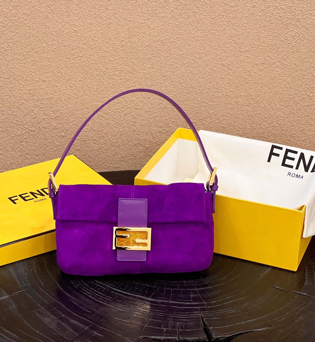 Top QualityTop Quality Baguette Purple Bag For Woman 25cm/9.5in