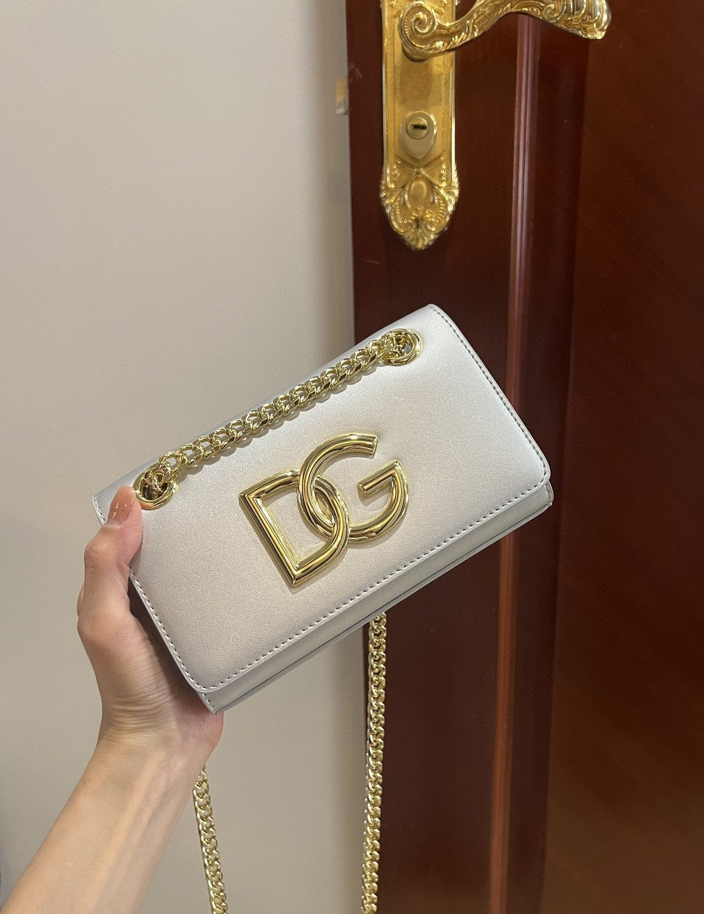 Top Quality Polished 3.5 Phone Bag Silver For Women 7.3in/19cm Top Quality