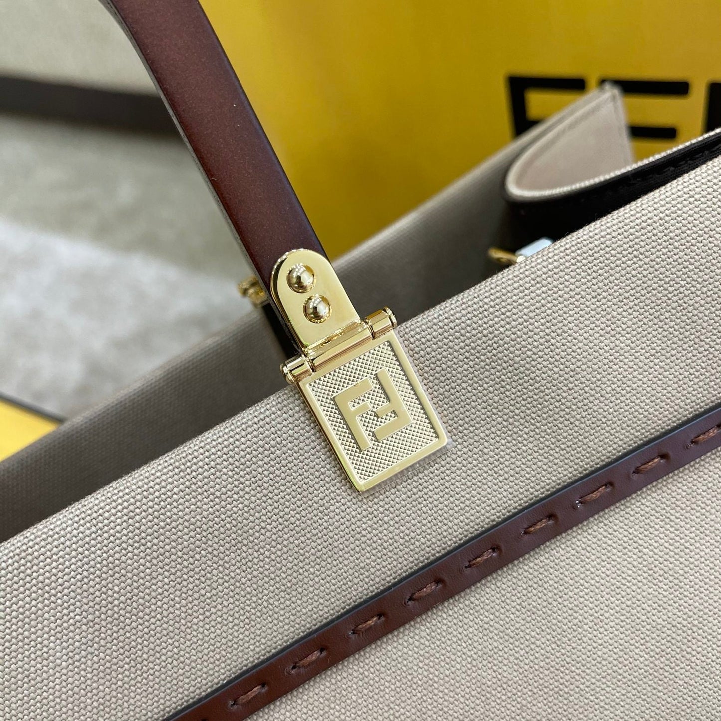FI Tote Bag Grey For Women, Wonmen’s Bags 13.8in/35cm FF 8BH386ATop QualityLF1BZC