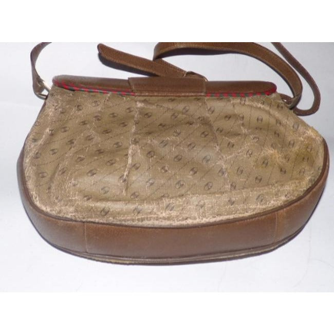 Gucci   Coated Canvas Leather In Browns With Red Green Cross Body