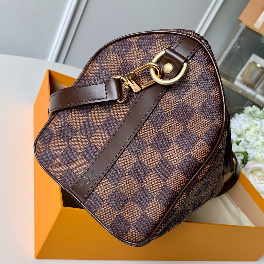 Top Quality Speedy Bandouliere 25 Damier Ebene Canvas For Women,  Shoulder And Crossbody Bags 9.8in/25cm Top Quality N41368