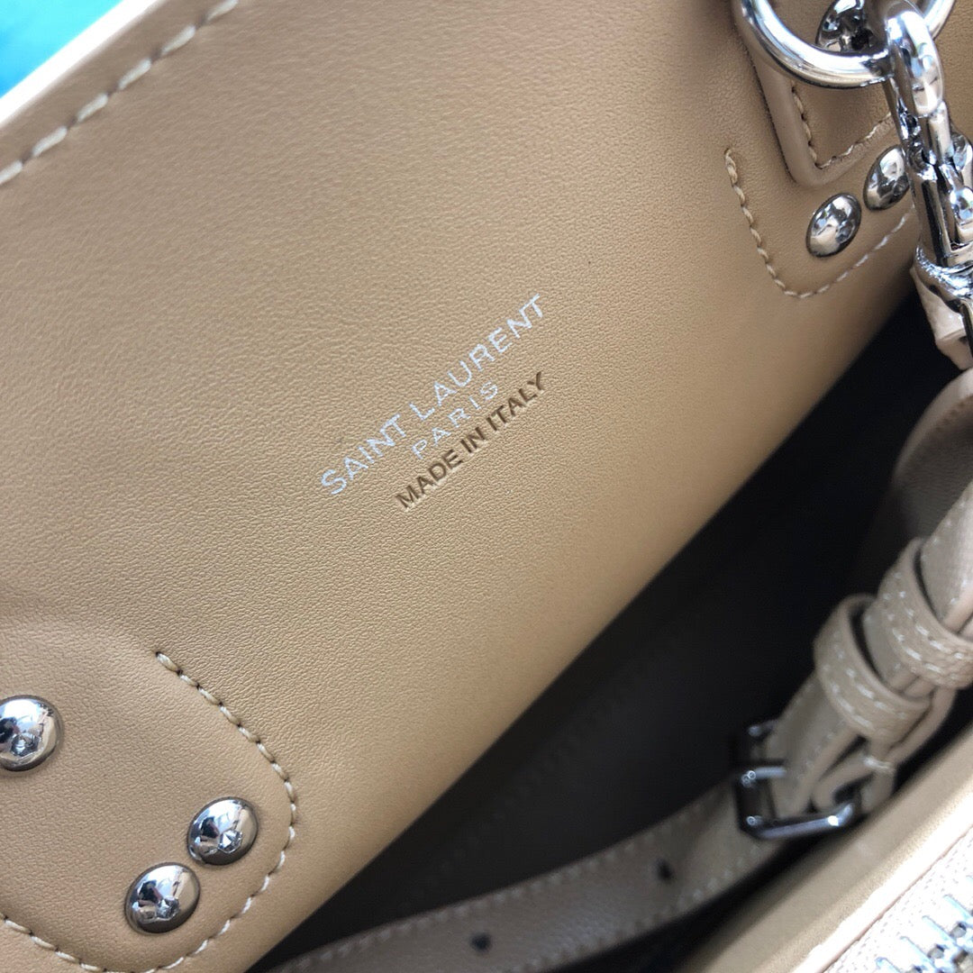 YSSL Sac De Jour Baby In Shiny Dark Beige For Women 10in/26cm YSL 42186302G9W2721