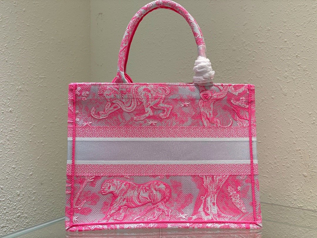 Top Quality MeTop Qualityum Book Tote Pink, For Women, Womens Handbags 14in/36cm CD M1296ZROC_M956
