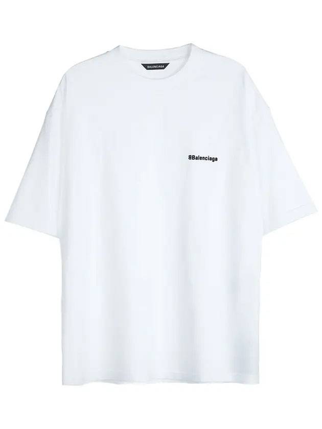Luxury Balenciaga Trending 2025 Embroided Logo Short Sleeve T-Shirt White