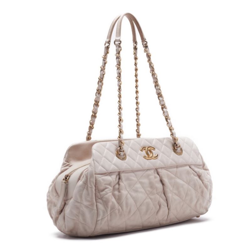 Chanel Coco Matrasse Double Chain Shoulder Spacle Leather Ivory  Shoulder Bag Mini Shoulder Bag  Bag Hybrid ? Delivery? Himalan Bookstore Online