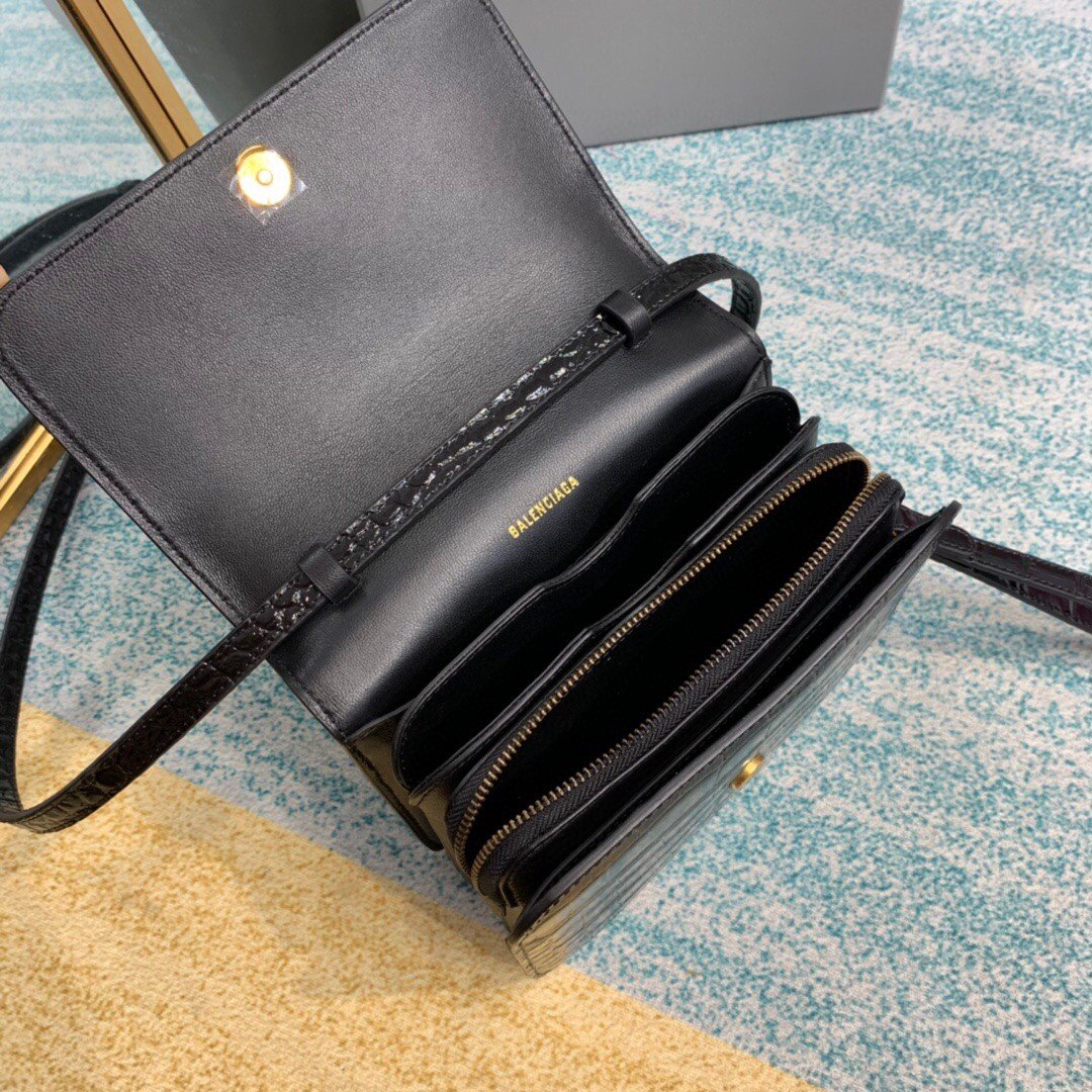Top Quality Bolso Bandolera B In Black, For Women,  Bags 7in/18cm