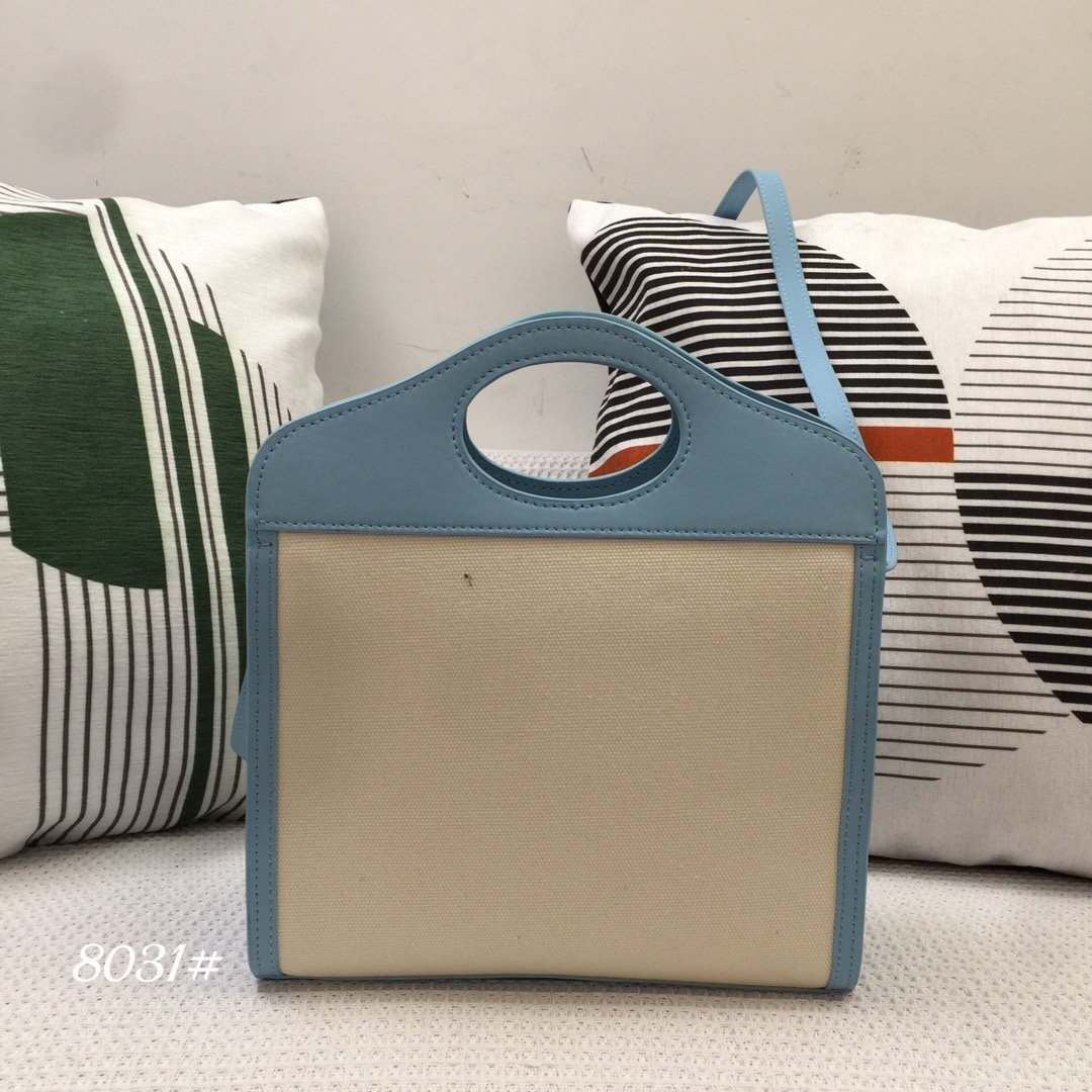 Top Quality Mini Two-tone Canvas And Pocket Bag Blue For Women, Bags 10.4in/26.5cm 80434931
