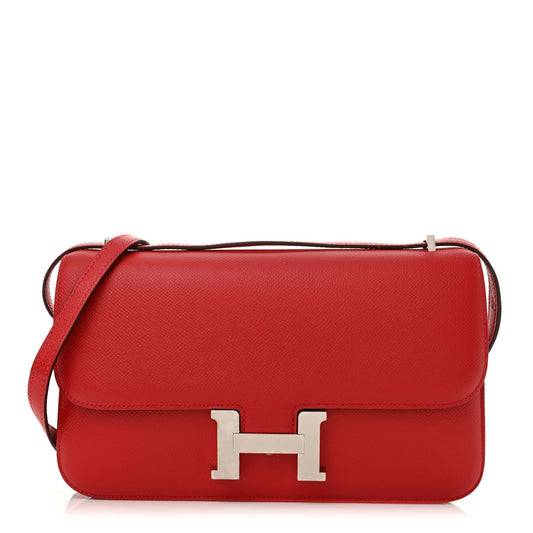 Hermes Epsom Constance Elan 25 Rouge Casaque