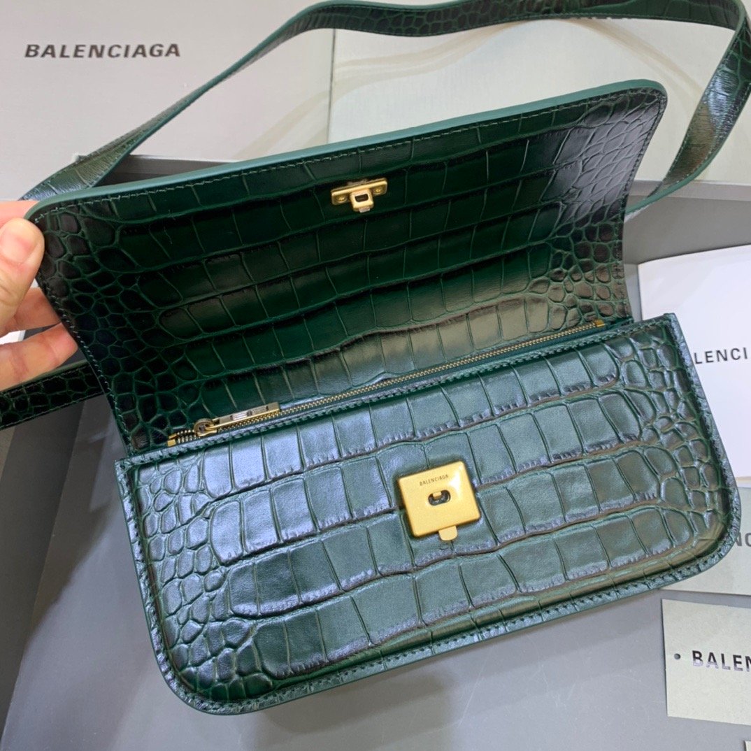 Top Quality Gossip Small Shoulder Bag Dark Green, For Women,  Bags 9.1in/23cm