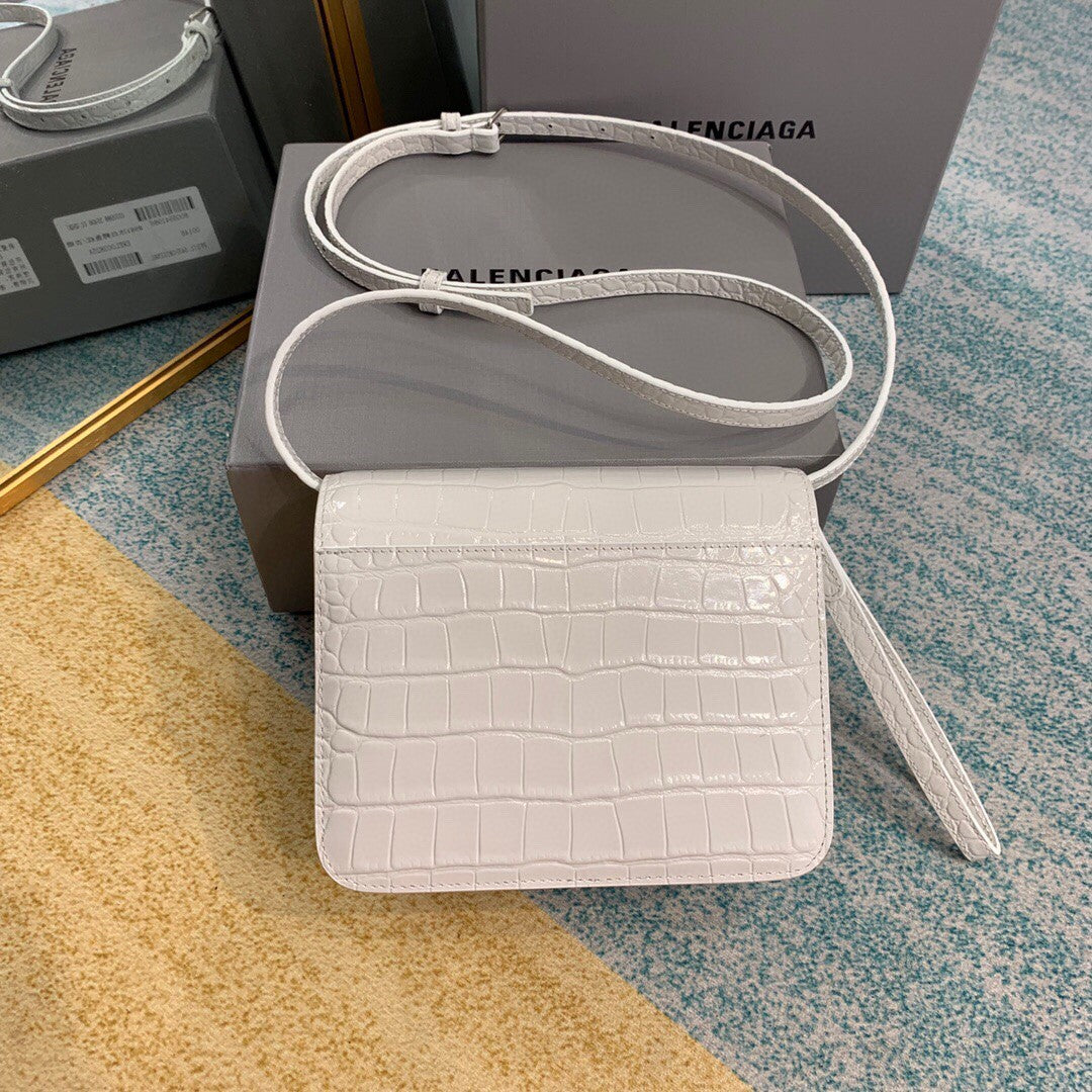 Top Quality Bolso Bandolera B In White, For Women,  Bags 7in/18cm