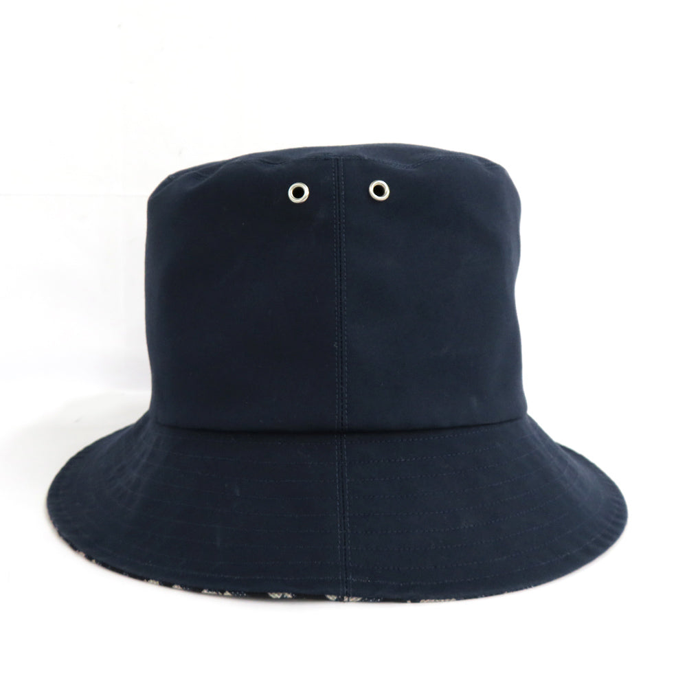 Dior TEDDY-D Bobby Hat 95TDD923A130  Blue Reverseible Bucket Hat  Cotton Blend Size 58 Small Hat  Beauty