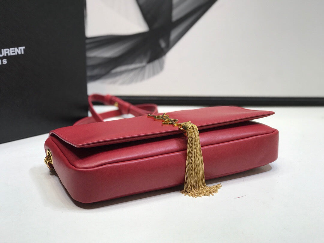 Top Quality Kate Tassel Small Shoulder Bag Red For Women 10.2in/26cm YSL 