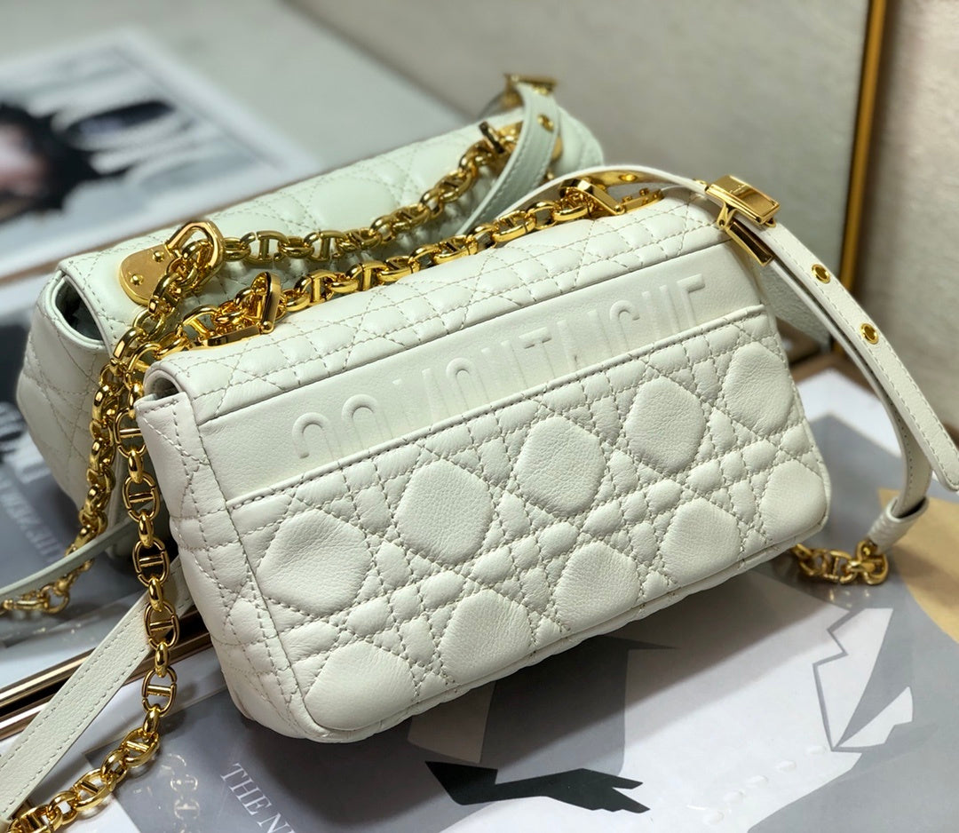 Top Quality Small Caro Bag, White, For Women Womens Handbags, Shoulder Bags, Crossbody Bags, 20cm CD M9241UWHC_M35U