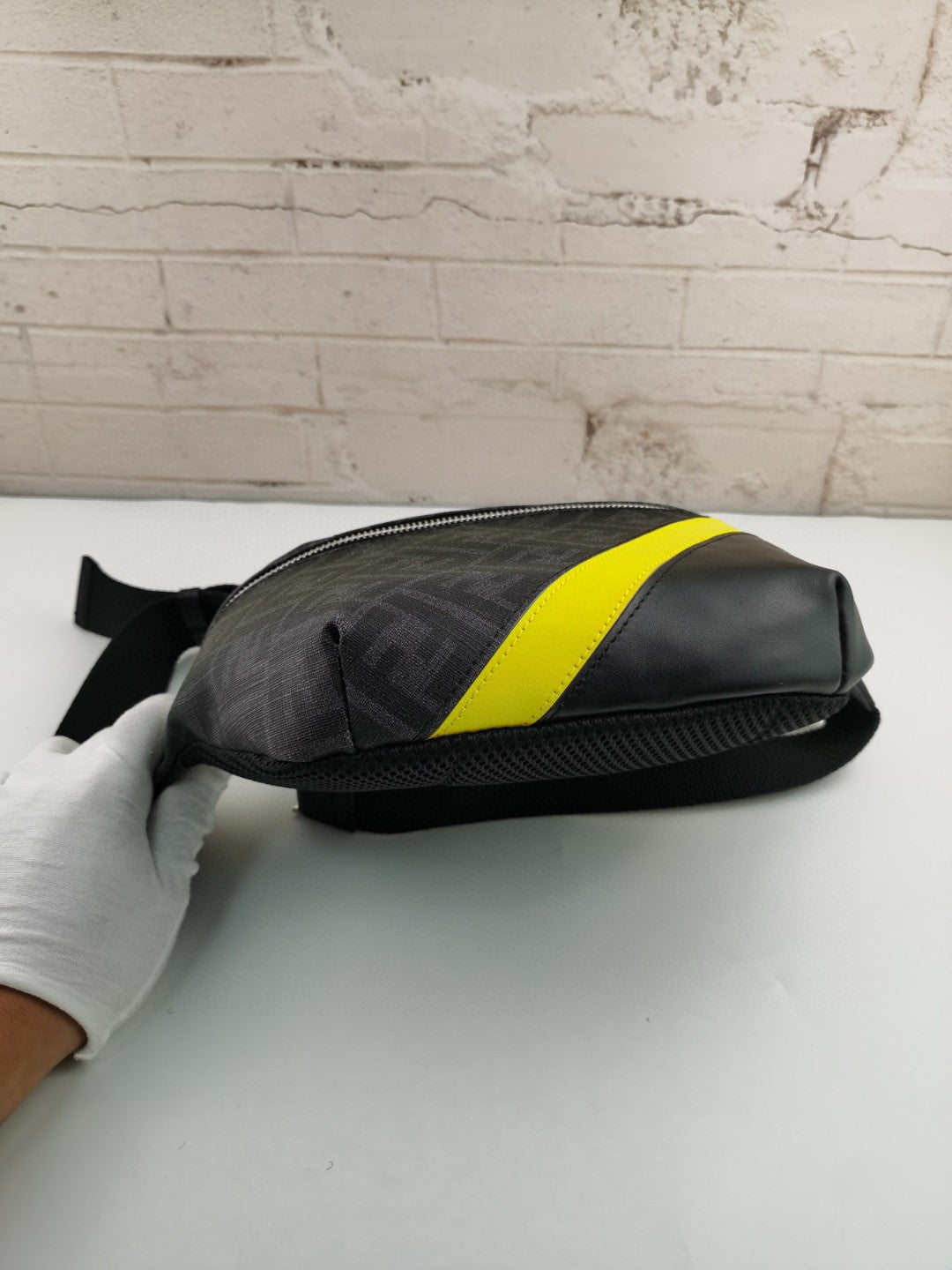 Top QualityTop Quality Belt Bag Grey/Yellow For Men, Men’s Bags 18.1in/46cm FF 7VA434A9XSF0R2A