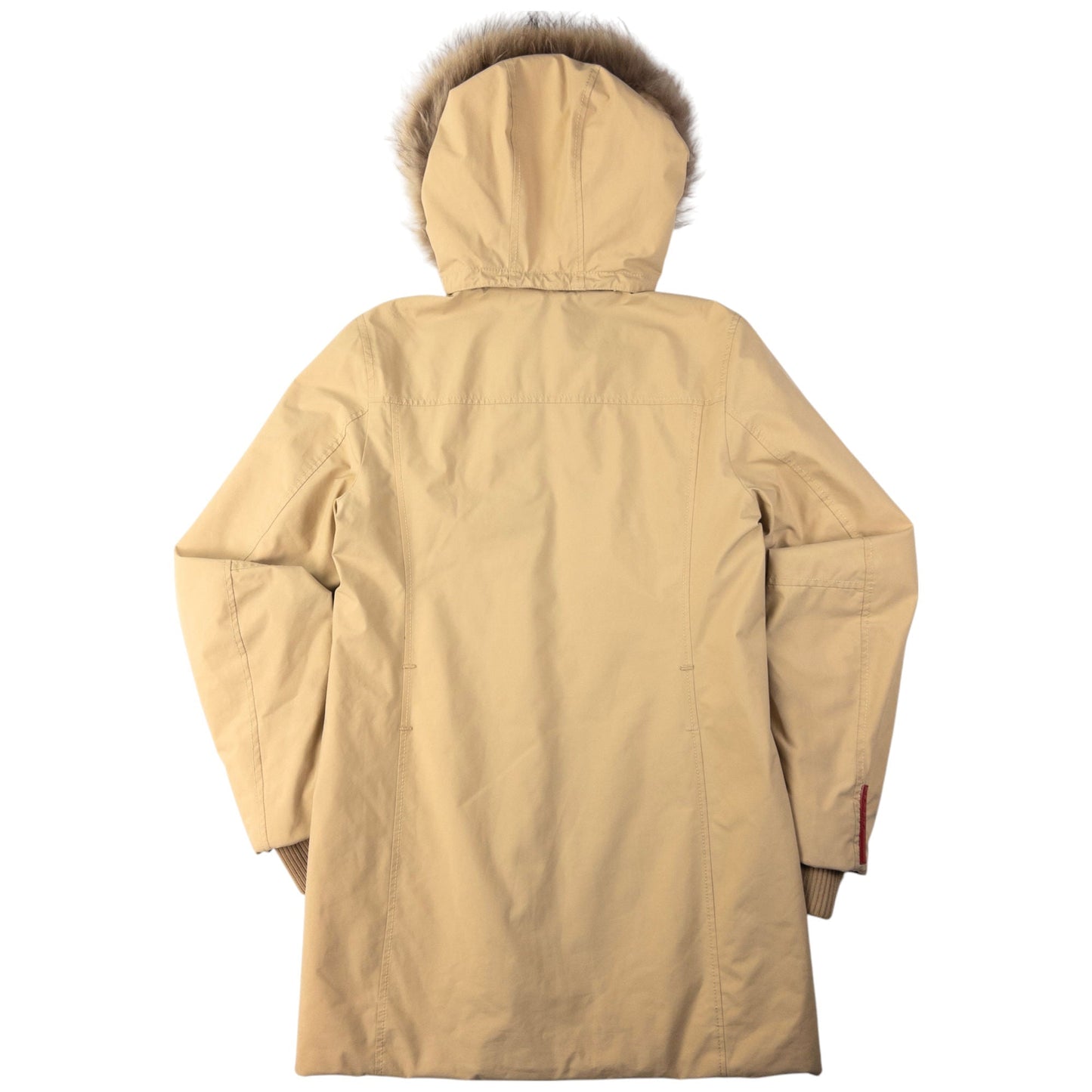 Prada Sport Fur Hood Rain Jacket Womens Size M