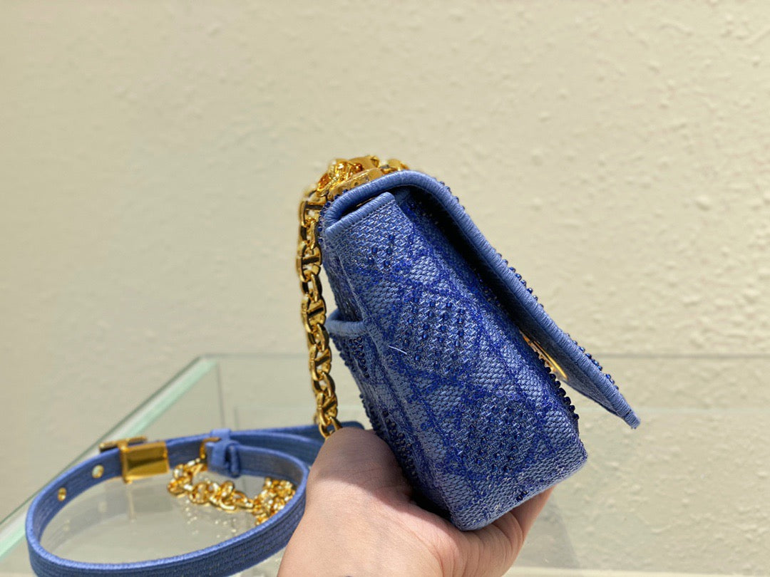 Top Quality MeTop Qualityum Caro Bag Blue, For Women, Womens Handbags 25.5cm/10in CD